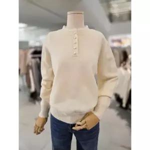 갤러리아 나인스텝 진주 단추 반 니트 (N25NW5440)