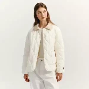 마리끌레르 코듀로이 배색 카라 퀼팅 자켓(MAFDPD03NIV)