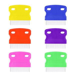 반려동물용 Gjinxi 빗, 6개 벼룩 이 빗 전문가용 반려동물 눈물 얼룩 제거기 강아지 고양이 그루밍 스테인리스 스틸 소규모 디매팅 도구