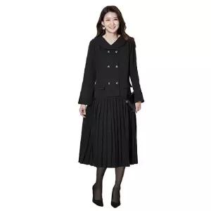 둥근카라 플리츠 원피스+벨트