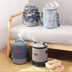 키밍 IH30ZV50 원형 도시락가방 보온백 보냉백 캥핑 토트백