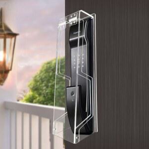 도어락방수커버 번호키 커버 비막이 투명 외부 도어락