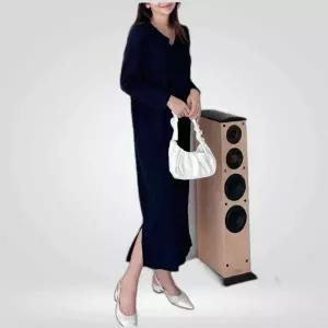 루즈핏 카라 니트 긴팔 롱 원피스 ar24303 88사이즈 임부복원피스 빅사이즈원피스