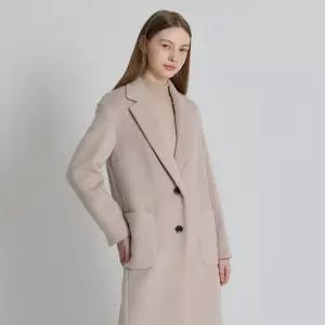 [르오트(LeOT)] 미니멀 모던 포켓 울블렌디드 투버튼 롱코트-55~99다양