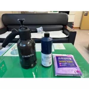 [+드라잉타월][불스원] 한정판 크리스탈 컬러체인징 프리워시 카샴푸 1L+폼 압축분무기