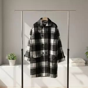 [올리비에스클로젯]격자 체크 비조장식 누빔코트_O2512CT602D