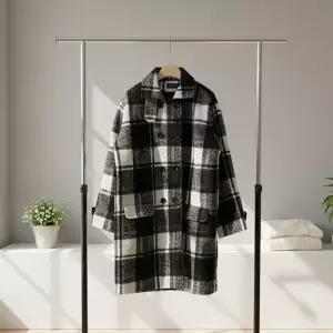 [올리비에스클로젯] 격자 체크 비조장식 누빔코트_O2512CT602D