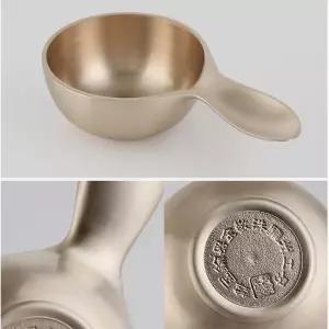 외국 친구 기념 선물용 전통 유기 표주박 막걸리잔 한식당용 돌잔치용 업소용