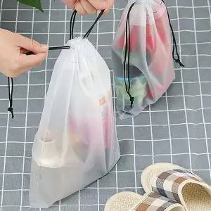 신발 보관 비닐 주머니 스트링 조리개 방수 여행 보관