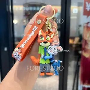  주토피아 2 주디 홉스 나무늘보 코뿔소 캐릭터 미니 인형 키링 비공식 굿즈