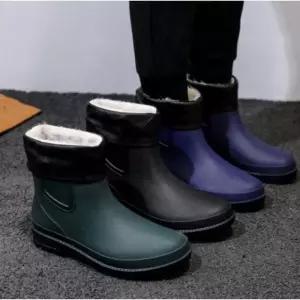 Rly 기모 레인부츠 장화 미들 겨울 남자 작업화