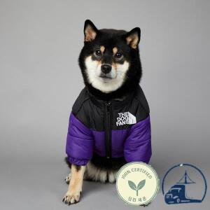 미국 트렌디 강아지 얼굴 모양 방풍 레인코트 겨울용  재킷 대형견용 애완동물 면 디자이너 옷 의상