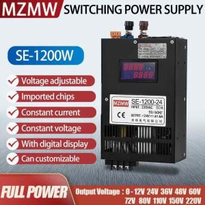 MZMW 조절식 스위칭 전원 공급 장치 1200W 0-12V 24V 36V 110V 220V AC/DC 디지털 디스플레이 SMPS LED 변