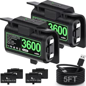 Mocagen X One/X 시리즈 X/S용 컨트롤러 배터리 One S/X/Elite용 충전식 팩 커버 충전 케이블이 있는 플레