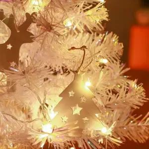 [셀러에이드](은하수) 50구 투명선 피켓 LED 웜색전구(5M) 건전지 반짝이전구