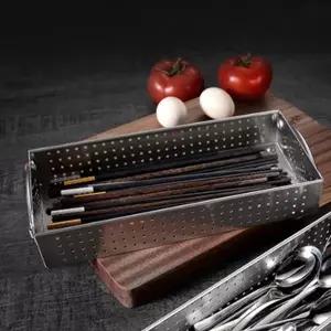 스텐 수저함 주방 정리함 케이스 물빠짐수저통 대형 뚜껑수저통