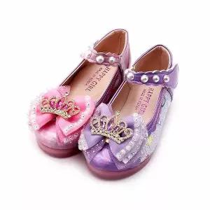 [보리보리/앙쥬]여아구두 유아 키즈 어린이 주니어 초등 hg나염왕관LED 플랫슈즈wd 15