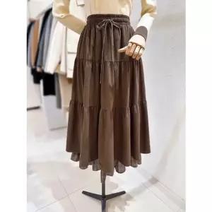 [갤러리아] [LAP]체크배색 코듀로이 롱스커트(AR4WSC40)