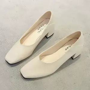 여자 여름 단화 펌프스 힐 5cm 로퍼 편한 통굽 신발