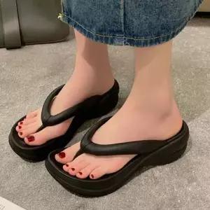 유니크 디자인 여성 라운드 플랫폼 스트랩 쪼리