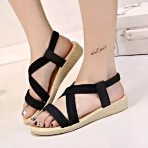 편한 굽 3센치 스트랩 밴딩 여름 샌들 캐주얼신발