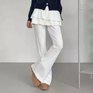 [하프클럽/]여성 벨벳 더블 캉캉 플레어 레이어드 팬츠