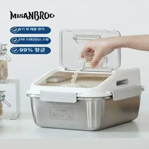 스탠쌀통 스테인레스쌀통 보관통 무선 15kg