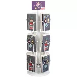 엽서 진열대 카드 거치대 꽂이 회전식 팜플렛 매거진