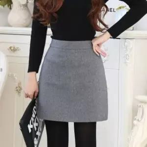 여자 스커트 A라인 원피스 모직 치마 아이웨스트 겨울 기본