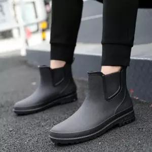 무드 데일리 레인부츠 앵클 장마철 심플 남성용