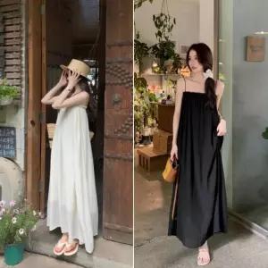 반팔 맥 롱원피스 탑 S 원피스 사이즈 니트 XL LLD153 롱원피스 루즈핏 비치 끈나시