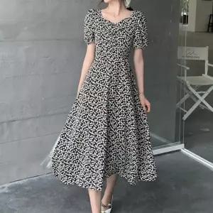 가슴셔링 반팔 여성원피스 바캉스 휴양지 롱 여름 바캉스룩 원피스