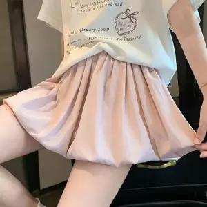 캐주얼 호박 미니스커트 웨스트 미 스커트 펌킨 밴딩 하이 A라인 벌룬 펌킨스