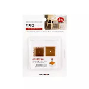 30x25mm 흠집소음 방지 아트 의자캡(사각/투명)펠트 발커버