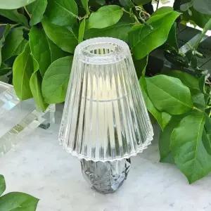 크리스탈 촛대 홀더 디스펜서 유리 캔들 오브제