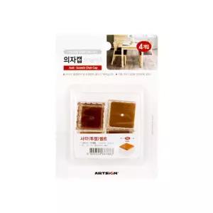 32x25mm 의자캡(사각/투명)펠트 아트 방지 흠집소음 발커버