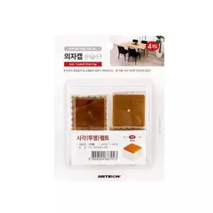 흠집소음 의자캡(사각/투명)펠트 45x27mm 방지 아트 발커버