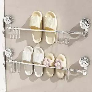 다용도 수건걸이 흡착식 부착형 무타공 행거 주방 욕실 다용도걸이 벽걸이