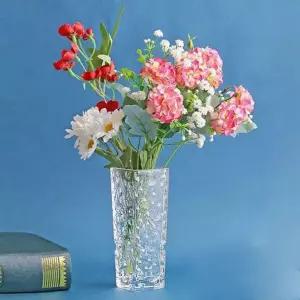 인테리어 화병 오브제 꽃병 꽃병 도트 델리 유리 2P