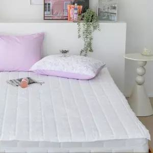 해피니 침대패드 SS 듀라론 겸 슈퍼싱글 냉감 (화이트) 카페트 쿨 패드