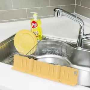 선인장 싱크대 싱크대가림막 수납형 세면 가림막 수납형물막이 옐로 설거지 물막이 실