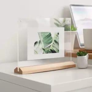 투명액자 WF15 나무액자 탁상액자 메뉴판 인테리어액자 가족사진 웨딩 A5 우드프레임