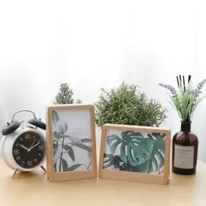 인테리어소품 웨딩 액자 인테리어액자 투명액자 우드프레임 연인사진 6x4 원목 가족