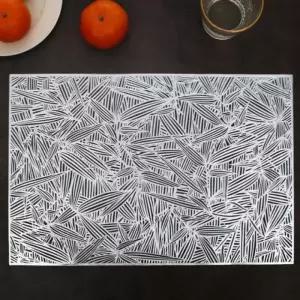 플레이 주방매트 사각 식탁데코매트 테이블매트 주방 식탁매트 실버 다용도매트 테이