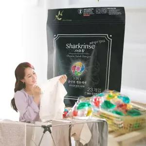 샤크린 올인원 캡슐세제 세탁왕 섬유유연제 이염방지 강력세탁 향균 탈취 일반 드럼세탁기 겸용