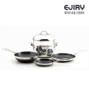 [9L곰솥 추가] 에지리 듀얼 스텐큐브 프라이팬 풀세트