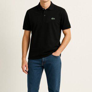 [라코스테] 슬림핏 폴로티 반팔 카라 티셔츠 블랙 PH4012-031