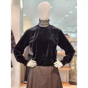 갤러리아 [SI][24F/W] 벨벳 자수 크롭 티셔츠 (SDIBX28190)