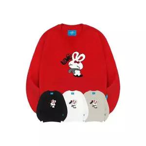 [하프클럽/엘라모]엘라모 기모M 부클래빗 맨투맨 남녀공용 빅사이즈 S~4XL