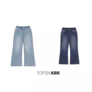 [롯데백화점]탑텐키즈 MKF1DP2212 여아) 에코 플레어 데님 팬츠